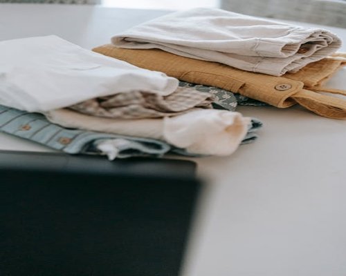 Clothes neatly folded for the next morning